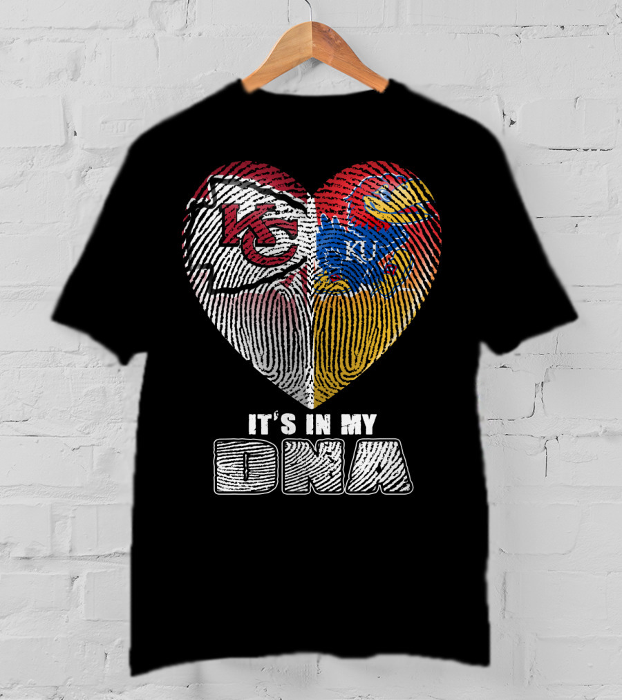 Kansas City Chiefs Ku Jayhawks It's In My Dna T-Shirt