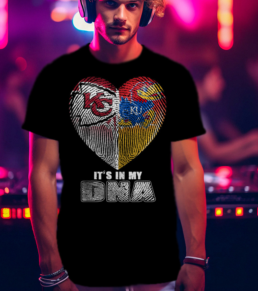 Kansas City Chiefs Ku Jayhawks It's In My Dna T-Shirt