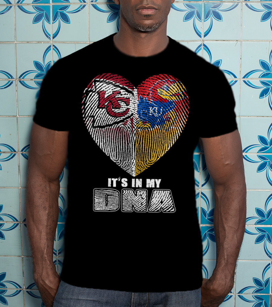 Kansas City Chiefs Ku Jayhawks It's In My Dna T-Shirt