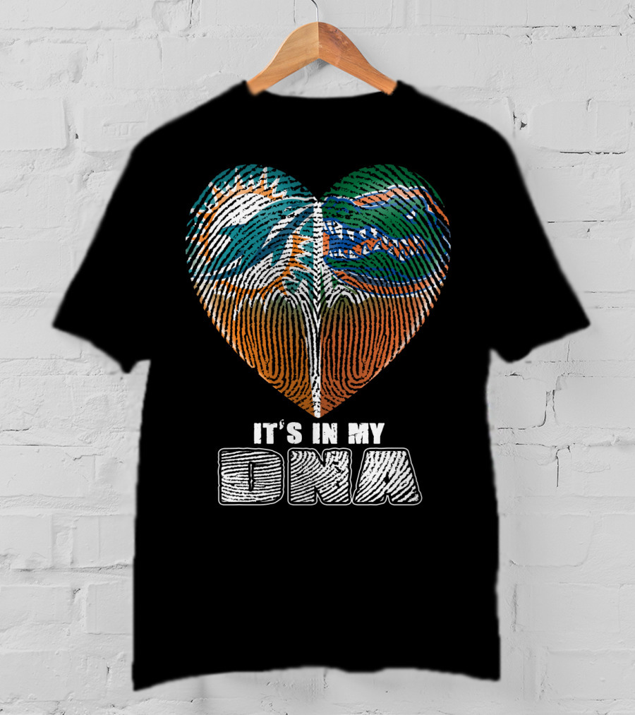 Miami Dolphins Florida Gators It's In My Dna T-Shirt