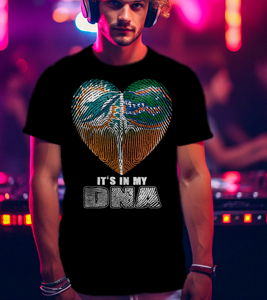 Miami Dolphins Florida Gators It's In My Dna T-Shirt