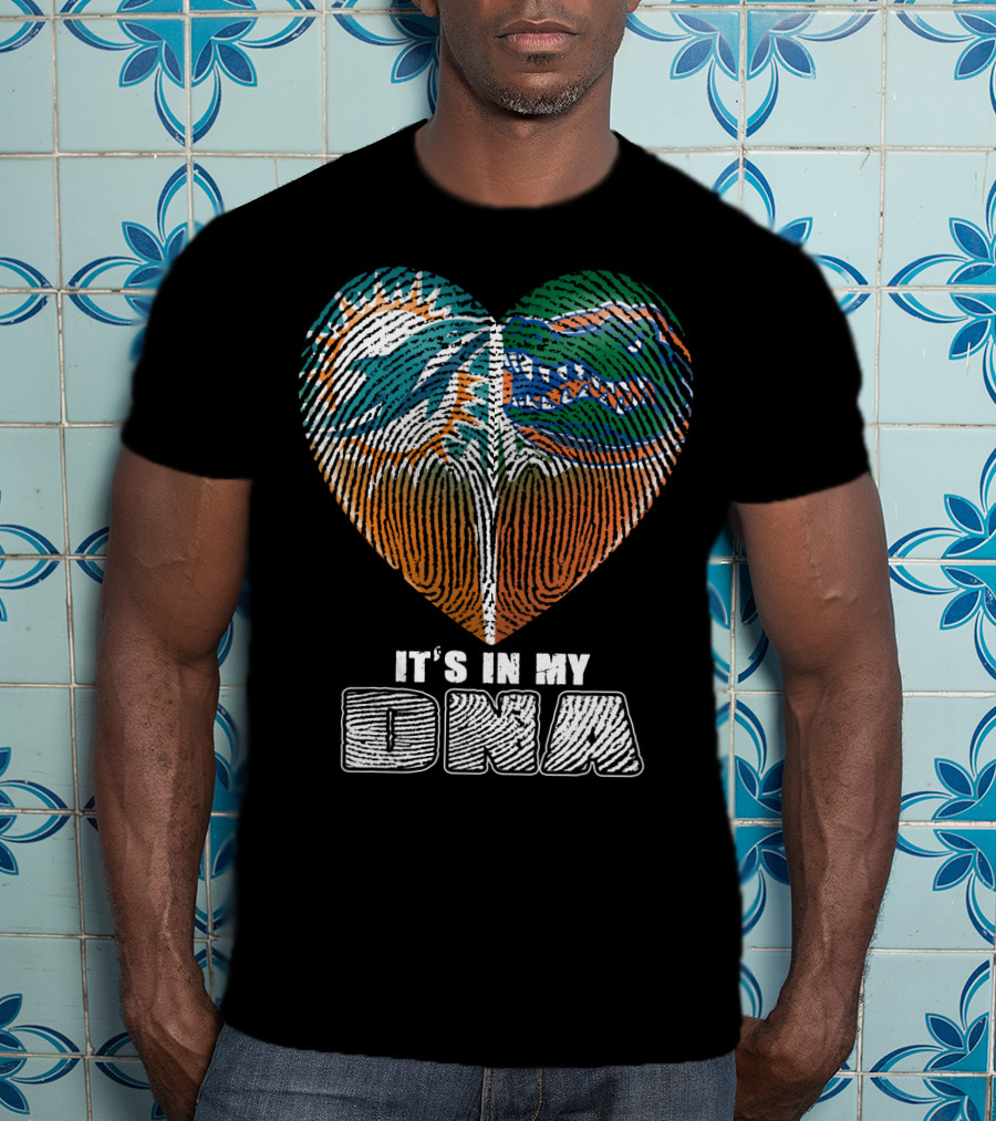 Miami Dolphins Florida Gators It's In My Dna T-Shirt