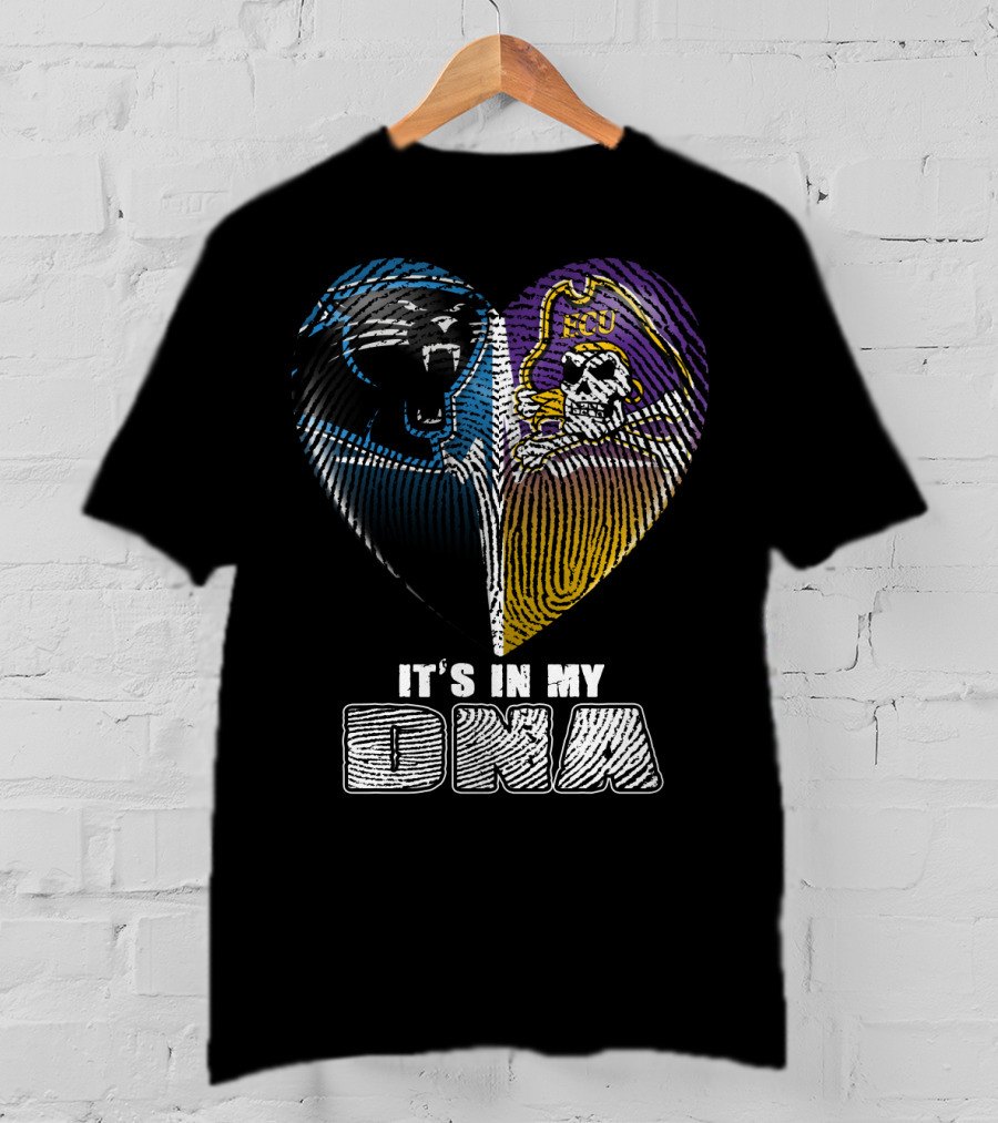 It's In My Dna Panthers Pirates Heart T-Shirt