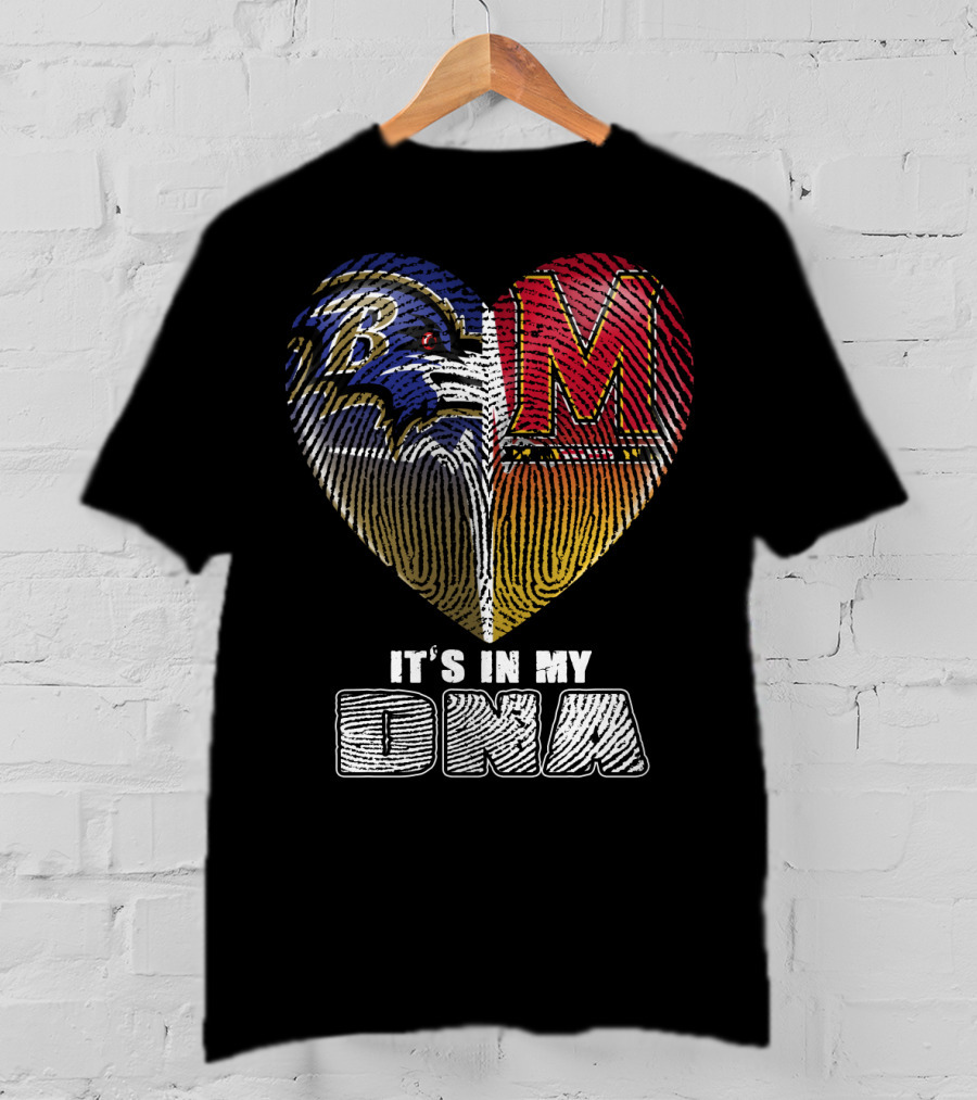 Baltimore Ravens And Maryland Terrapins It's In My Dna T-Shirt