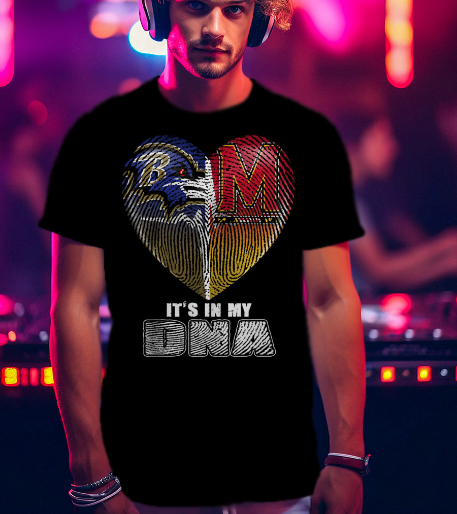 Baltimore Ravens And Maryland Terrapins It's In My Dna T-Shirt