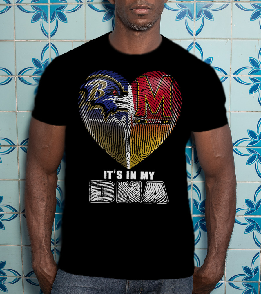 Baltimore Ravens And Maryland Terrapins It's In My Dna T-Shirt