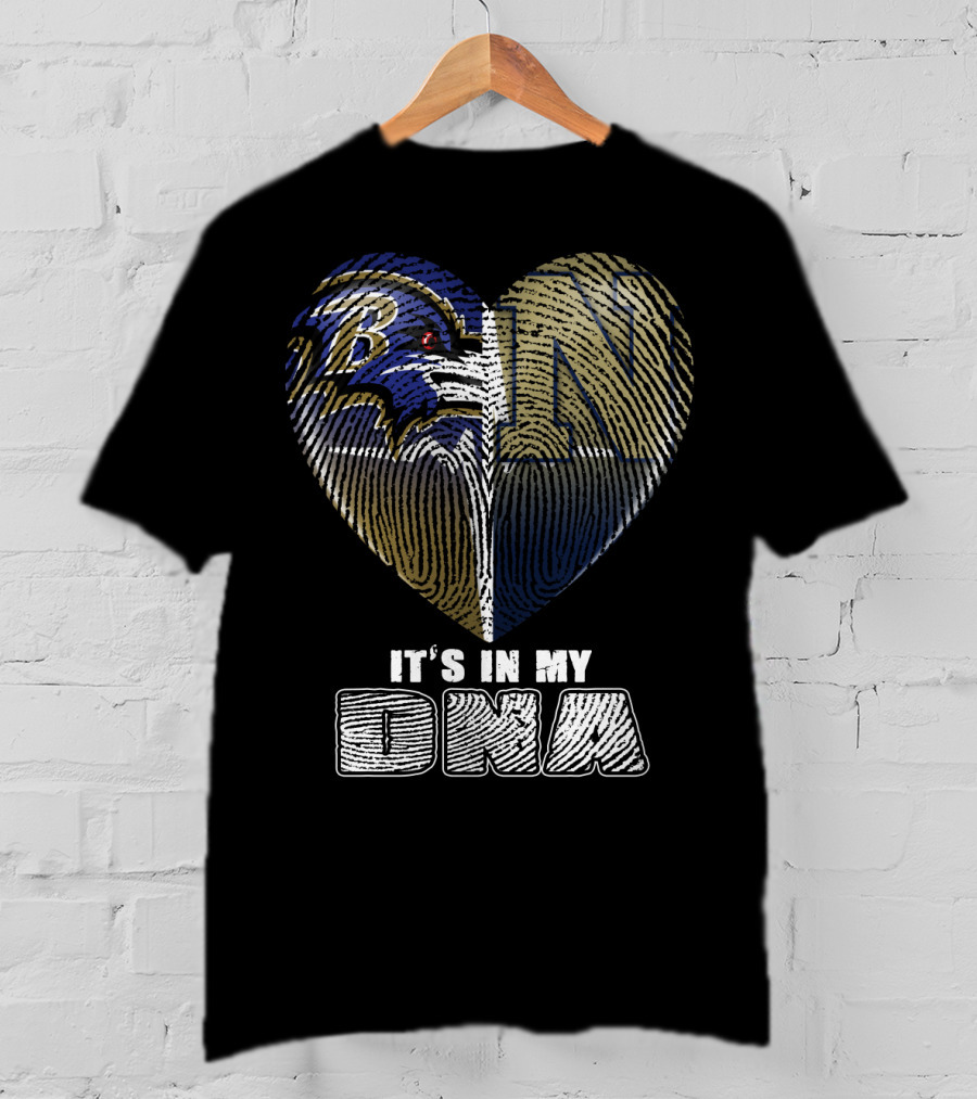 Baltimore Ravens Navy Midshipmen It's In My Dna T-Shirt
