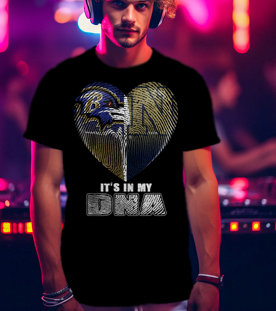 Baltimore Ravens Navy Midshipmen It's In My Dna T-Shirt