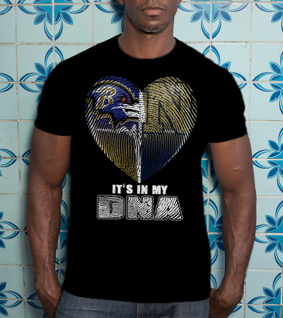 Baltimore Ravens Navy Midshipmen It's In My Dna T-Shirt