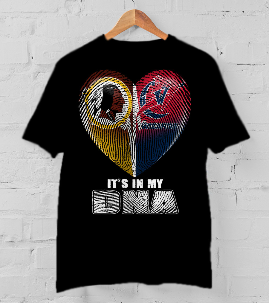 It's In My Dna Washington Redskins Wizards Heart T-Shirt