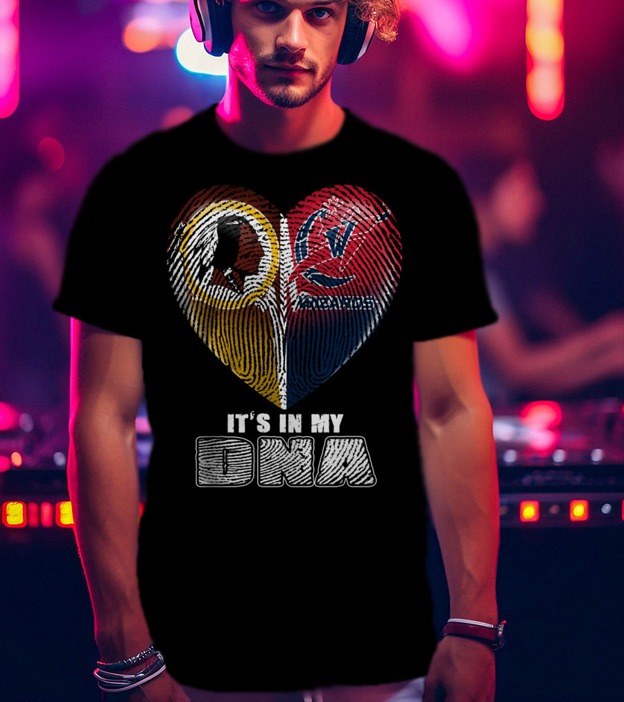 It's In My Dna Washington Redskins Wizards Heart T-Shirt