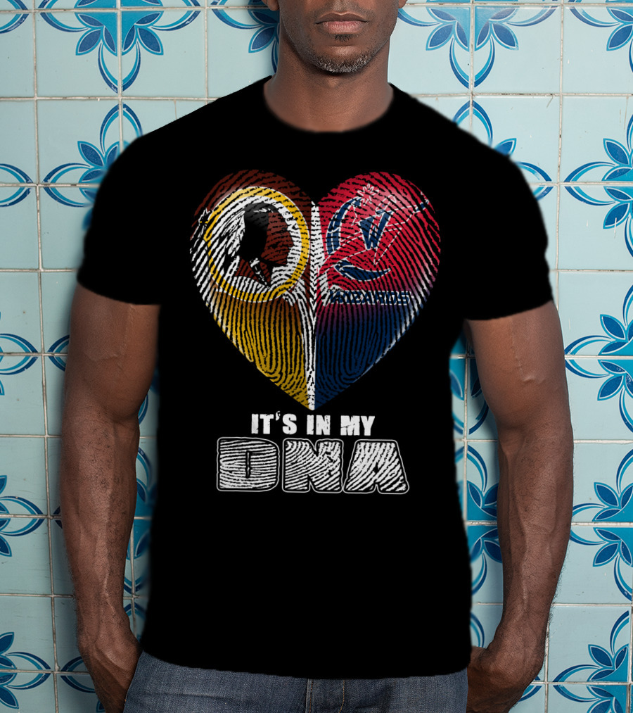 It's In My Dna Washington Redskins Wizards Heart T-Shirt