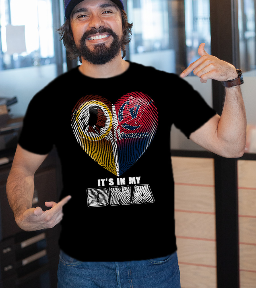It's In My Dna Washington Redskins Wizards Heart T-Shirt
