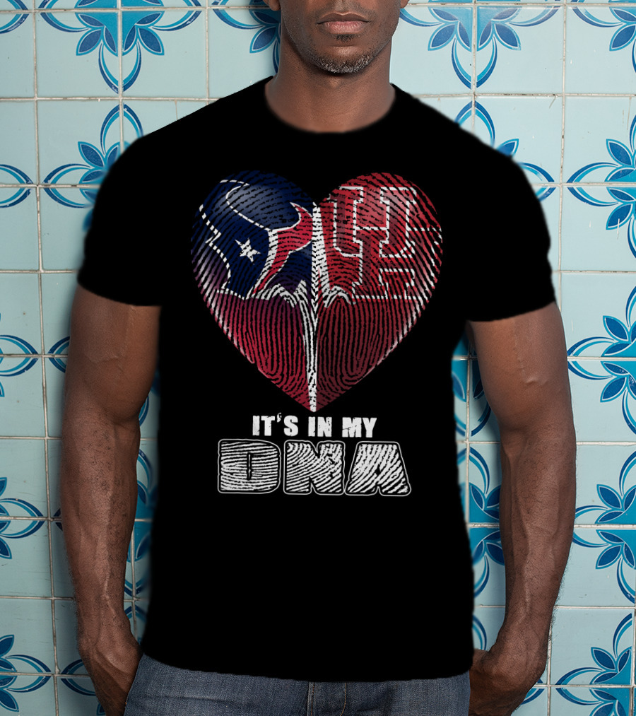 Houston Texans Uh Heart It's In My Dna T-Shirt