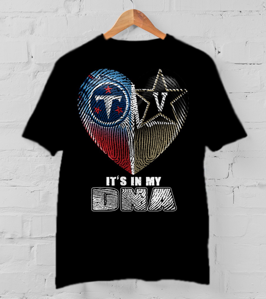 It's In My Dna Tennessee Titans Vanderbilt Commodores T-Shirt