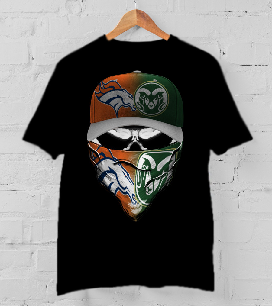 Denver Broncos Colorado State Rams Fusion Mask T-Shirt