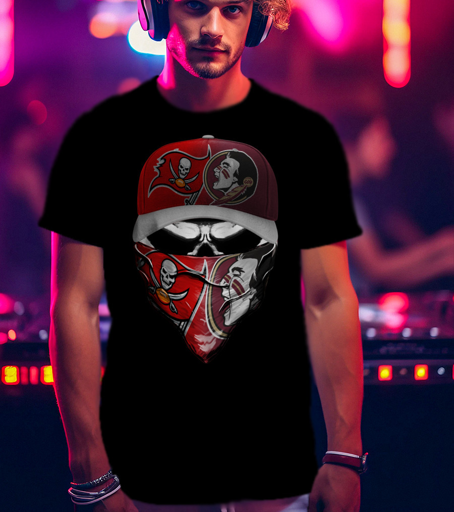 Buccaneers Seminoles Fan Gear Skull Bandana Hat T-Shirt