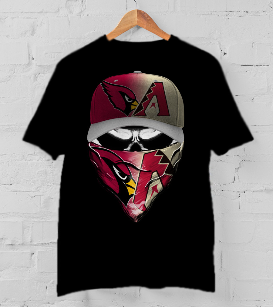 Arizona Cardinals Diamondbacks Mask Cap Combo T-Shirt