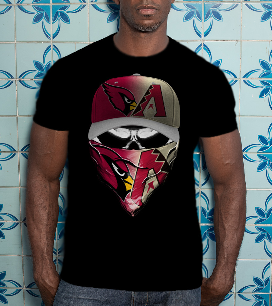 Arizona Cardinals Diamondbacks Mask Cap Combo T-Shirt