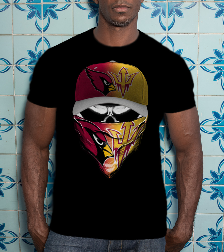 Arizona Cardinals Sun Devils Face Gear T-Shirt
