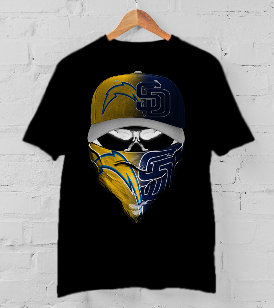 Chargers Padres Skum 033 Cap And Bandana Combo T-Shirt
