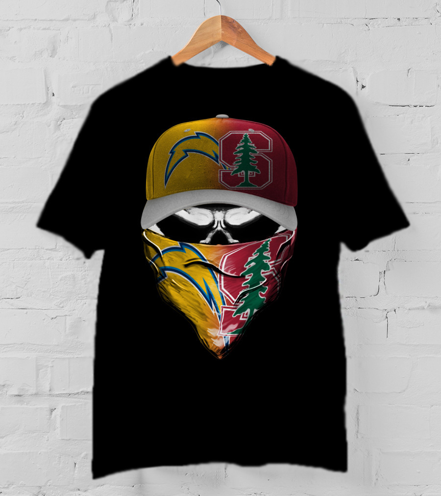 Stanford Tree Chargers Skull Mask T-Shirt