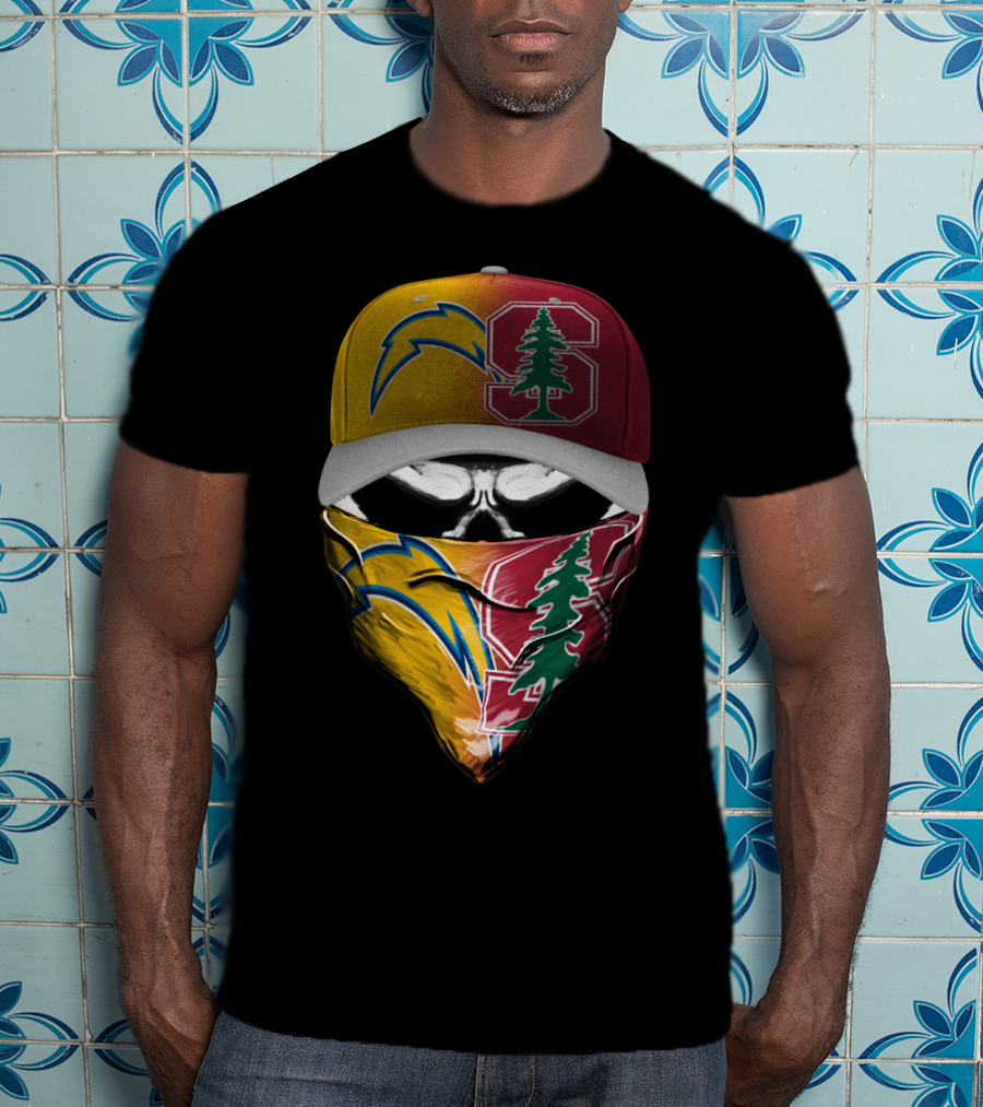 Stanford Tree Chargers Skull Mask T-Shirt