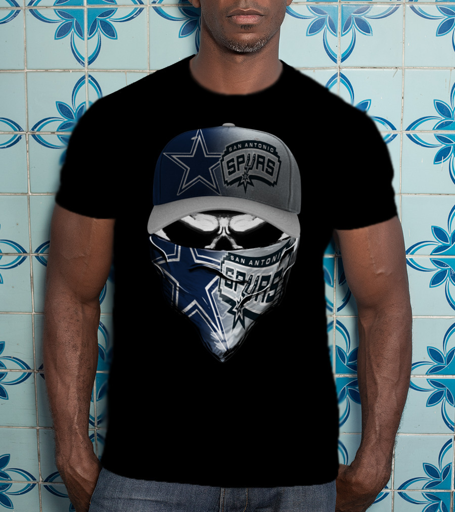 San Antonio Spurs Dallas Cowboys Skum 048 T-Shirt