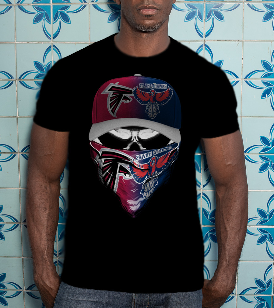 Atlanta Hawks Falcon Face Mask And Hat Combo T-Shirt