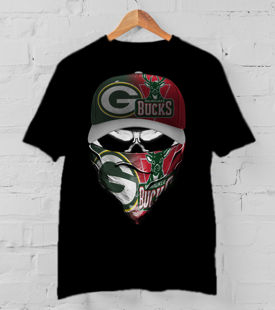 Green Bay Packers Milwaukee Bucks Skum T-Shirt