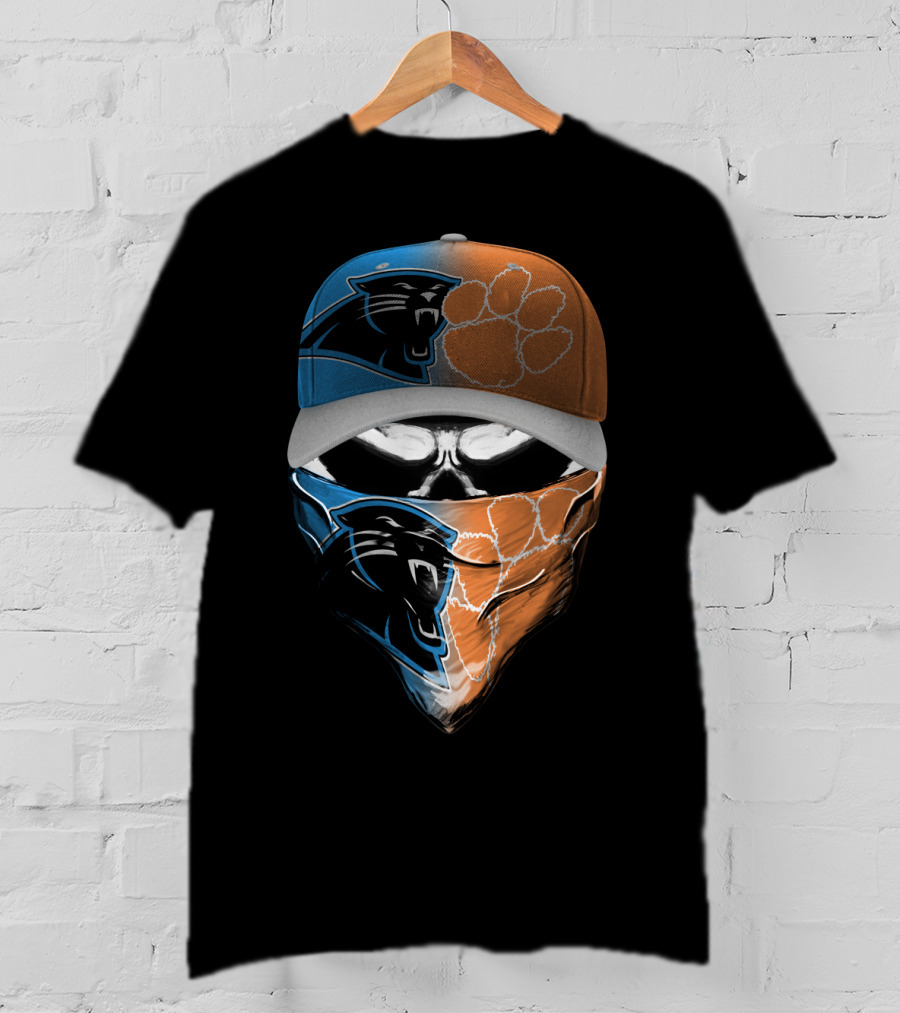 Carolina Panthers Clemson Tigers Fusion Mask Hat T-Shirt