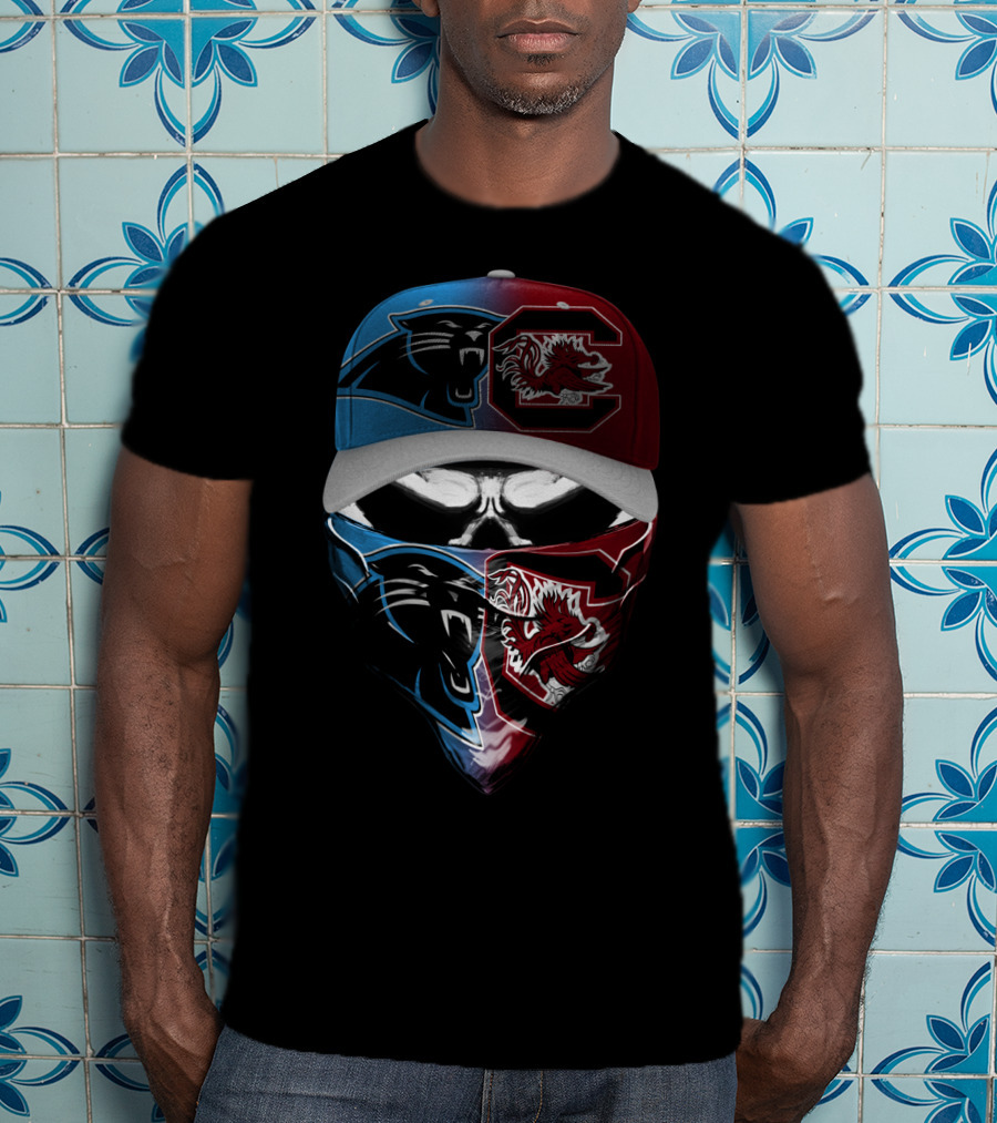 Panthers Gamecocks Split Mask Skum 088 T-Shirt