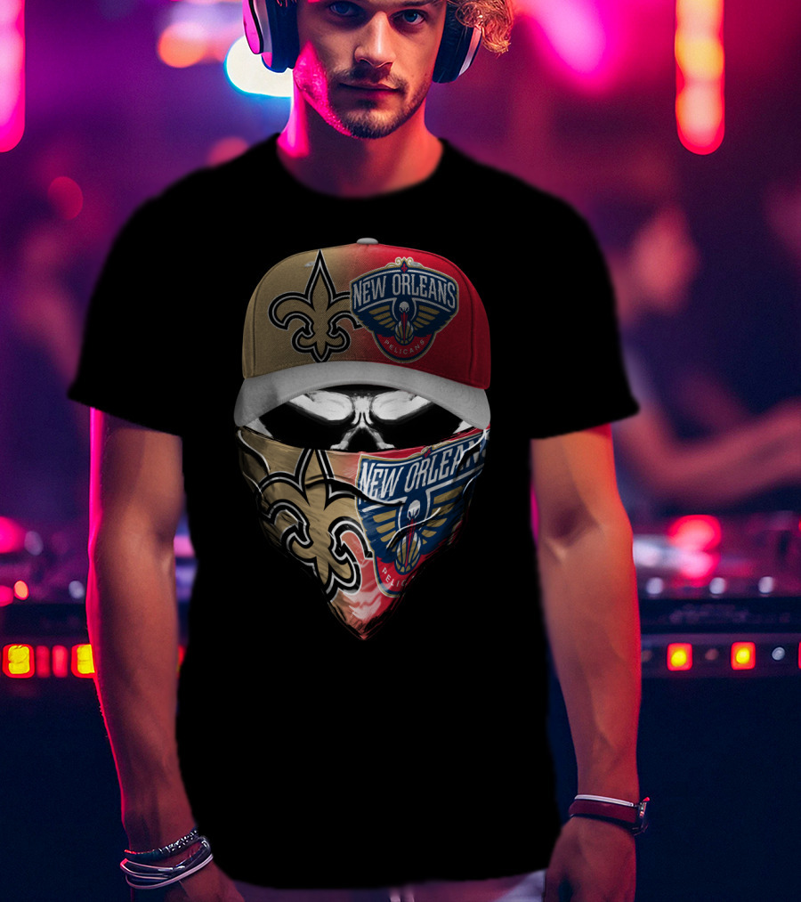 New Orleans Saints And Pelicans Skum 108 Fan Gear T-Shirt