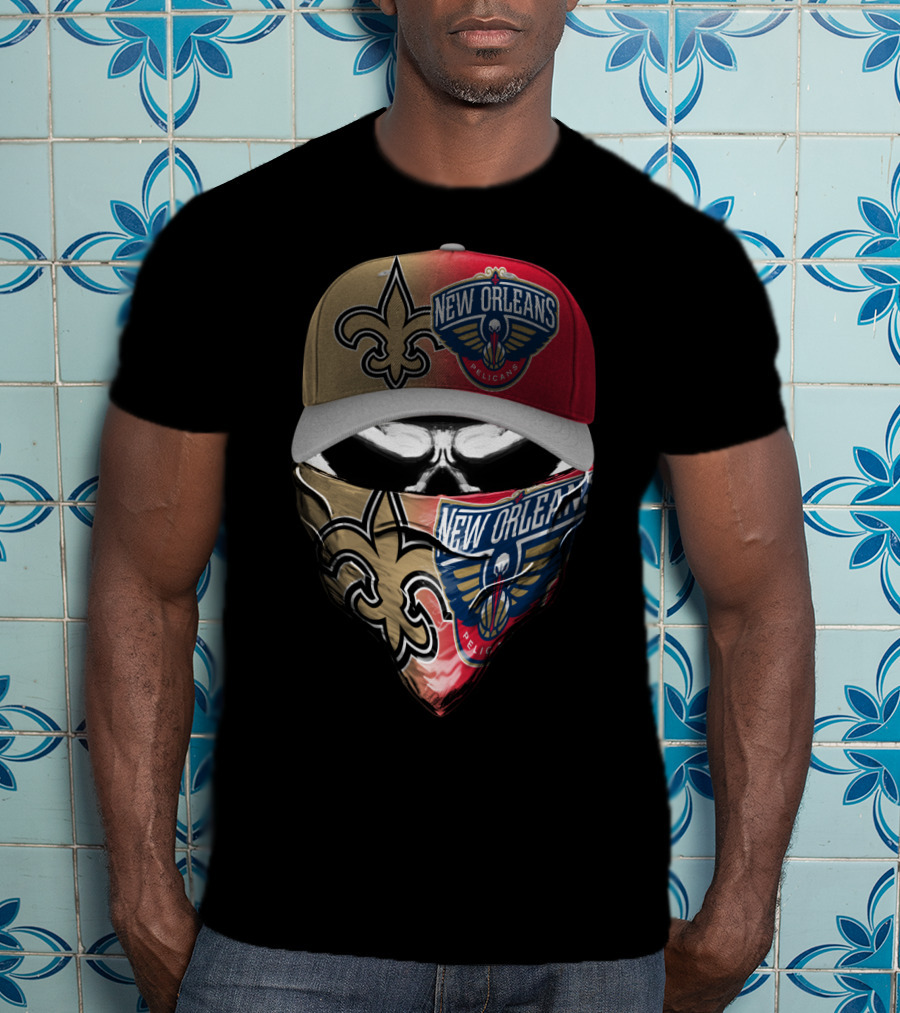 New Orleans Saints And Pelicans Skum 108 Fan Gear T-Shirt