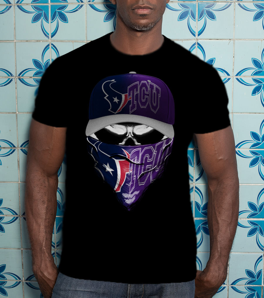 Houston Texans Tcu Face Mask Skum 121 T-Shirt