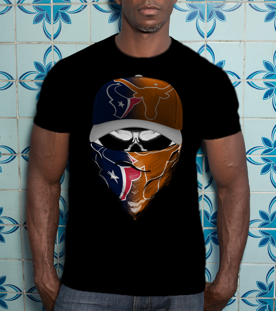 Houston Texans Longhorns Crossover Football Fan Gear T-Shirt