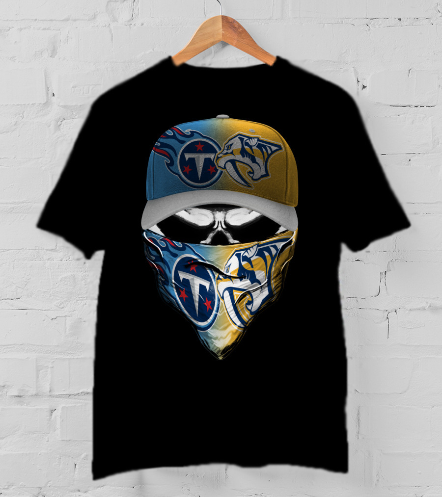 Tennessee Titans Nashville Predators Sports Fanatic Bandana Cap T-Shirt