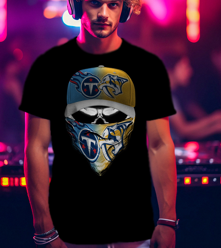 Tennessee Titans Nashville Predators Sports Fanatic Bandana Cap T-Shirt