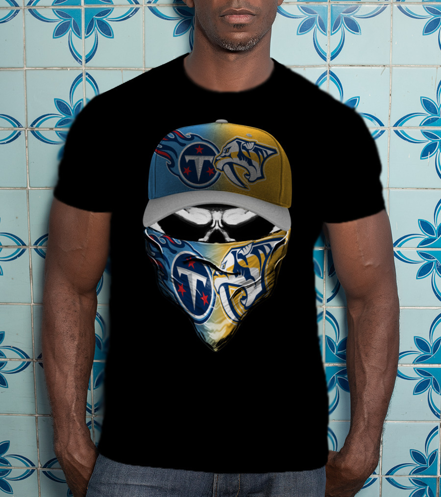 Tennessee Titans Nashville Predators Sports Fanatic Bandana Cap T-Shirt