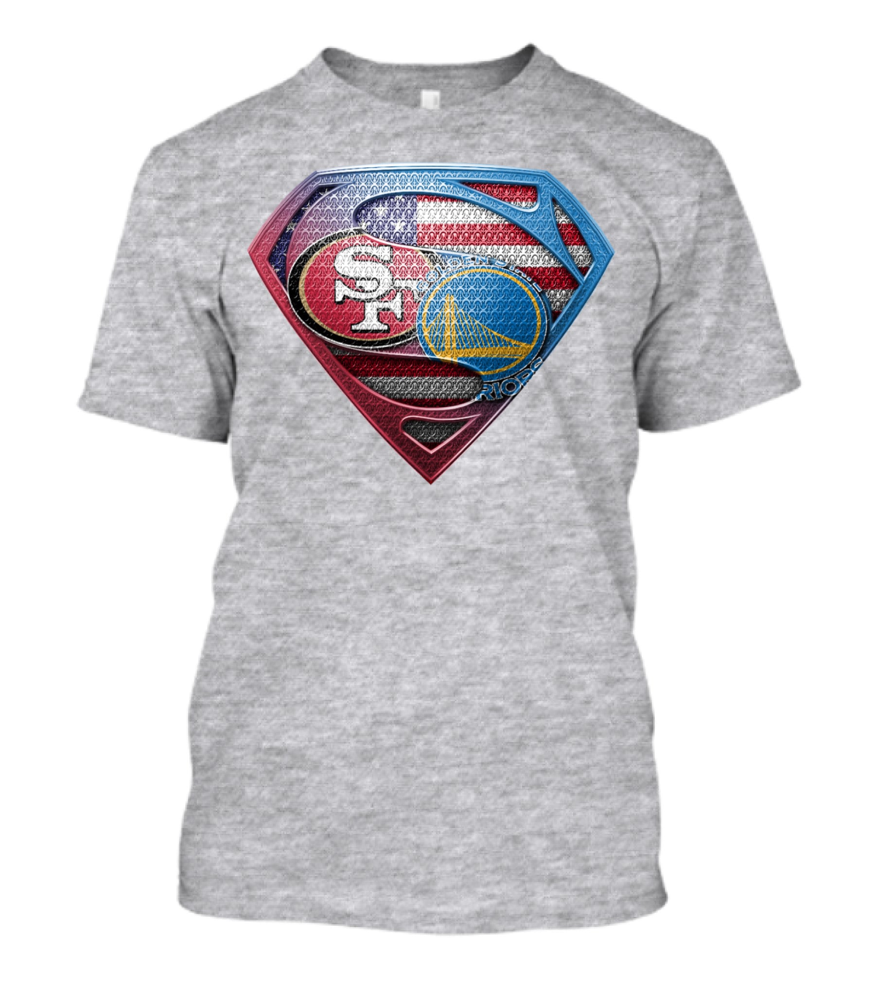 San Francisco 49ers Golden State Warriors American Flag T-Shirt