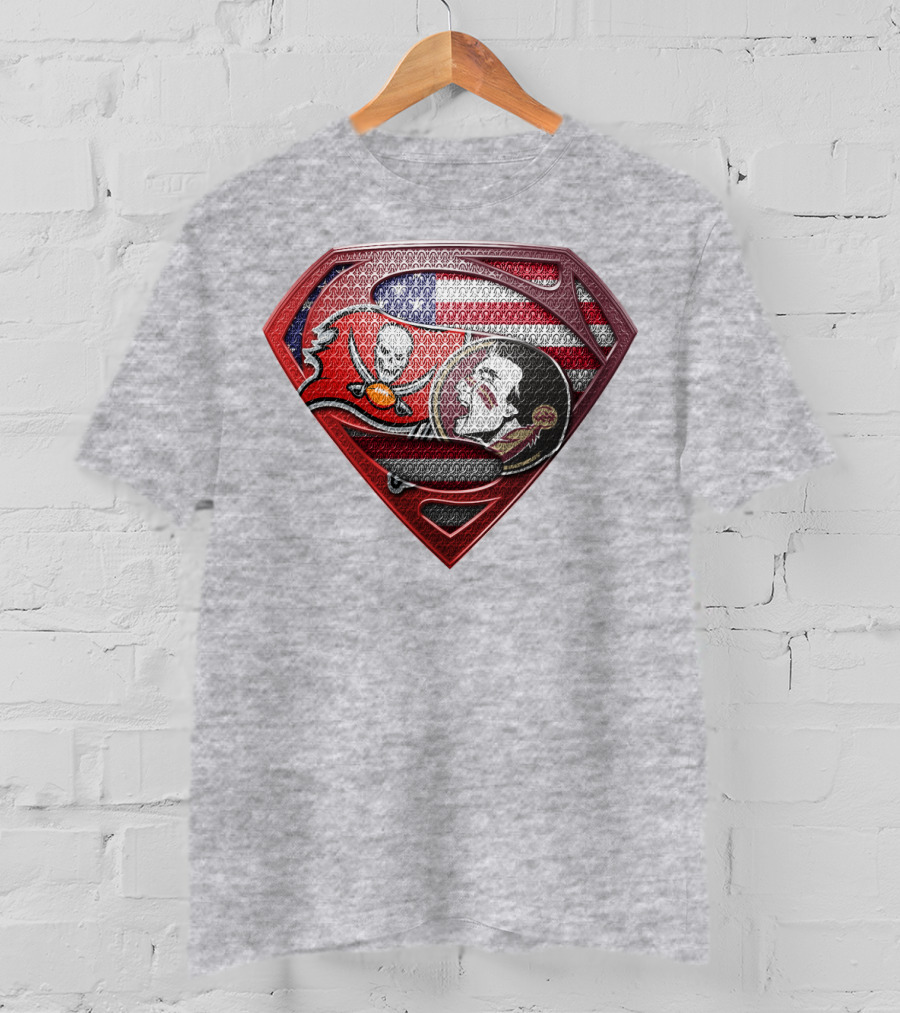 Superhero Skull Bat Shield With American Flag Elements T-Shirt