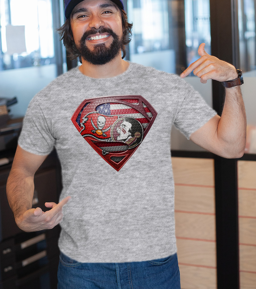 Superhero Skull Bat Shield With American Flag Elements T-Shirt