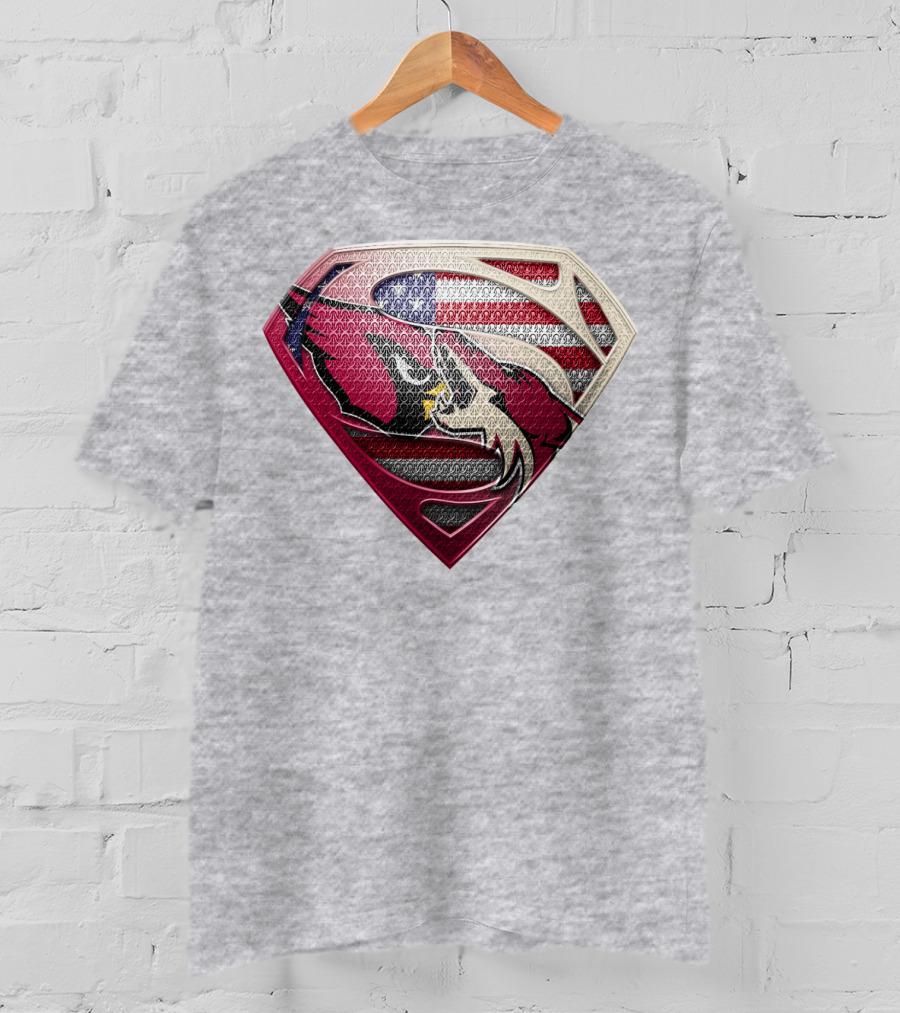 Superman Patriot Razorbacks Shield T-Shirt