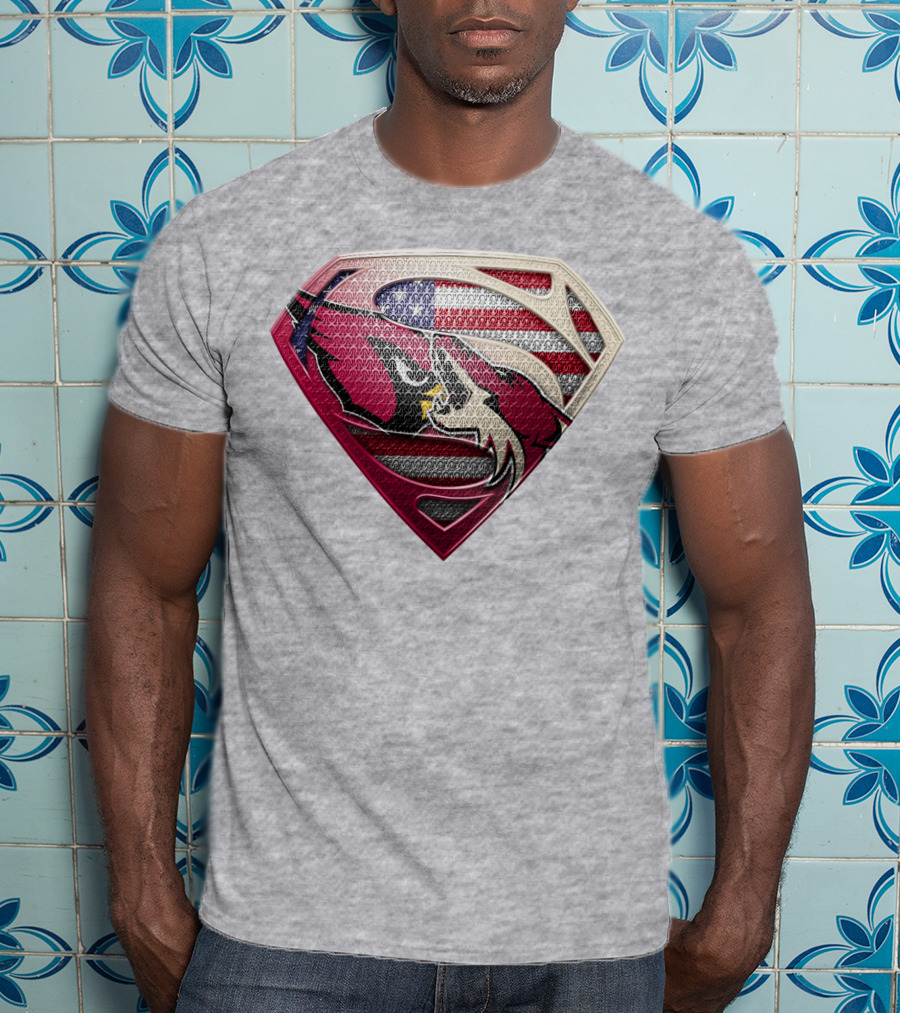 Superman Patriot Razorbacks Shield T-Shirt