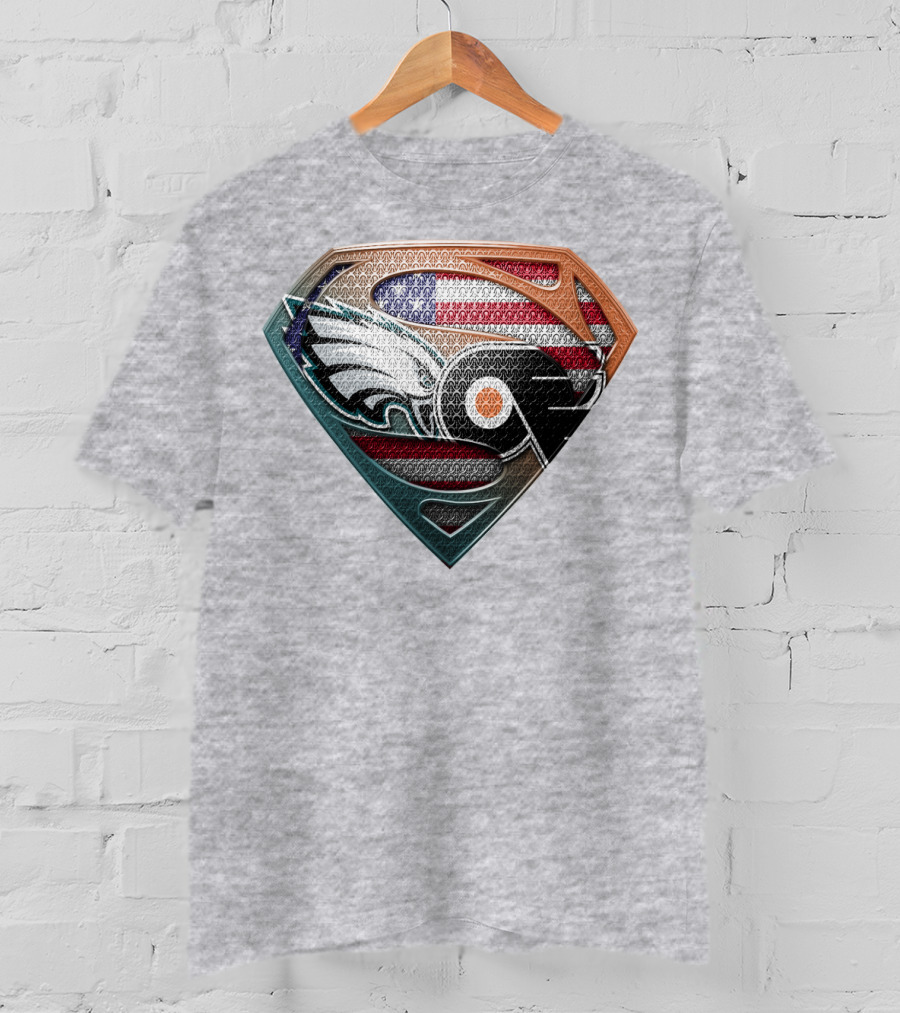 American Flag Eagles Flyers Shield T-Shirt