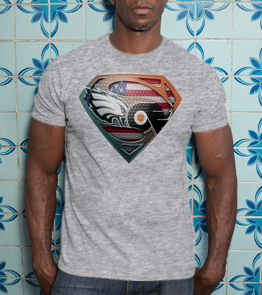 American Flag Eagles Flyers Shield T-Shirt