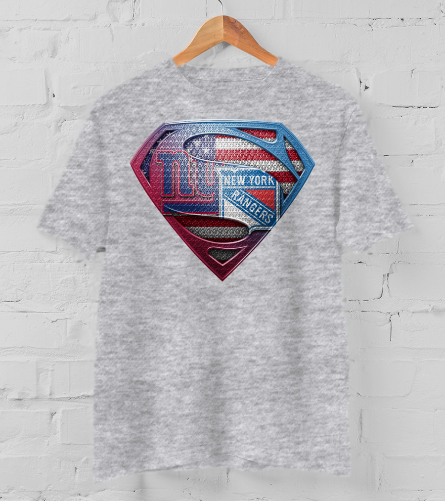 New York Giants Rangers American Flag Super T-Shirt