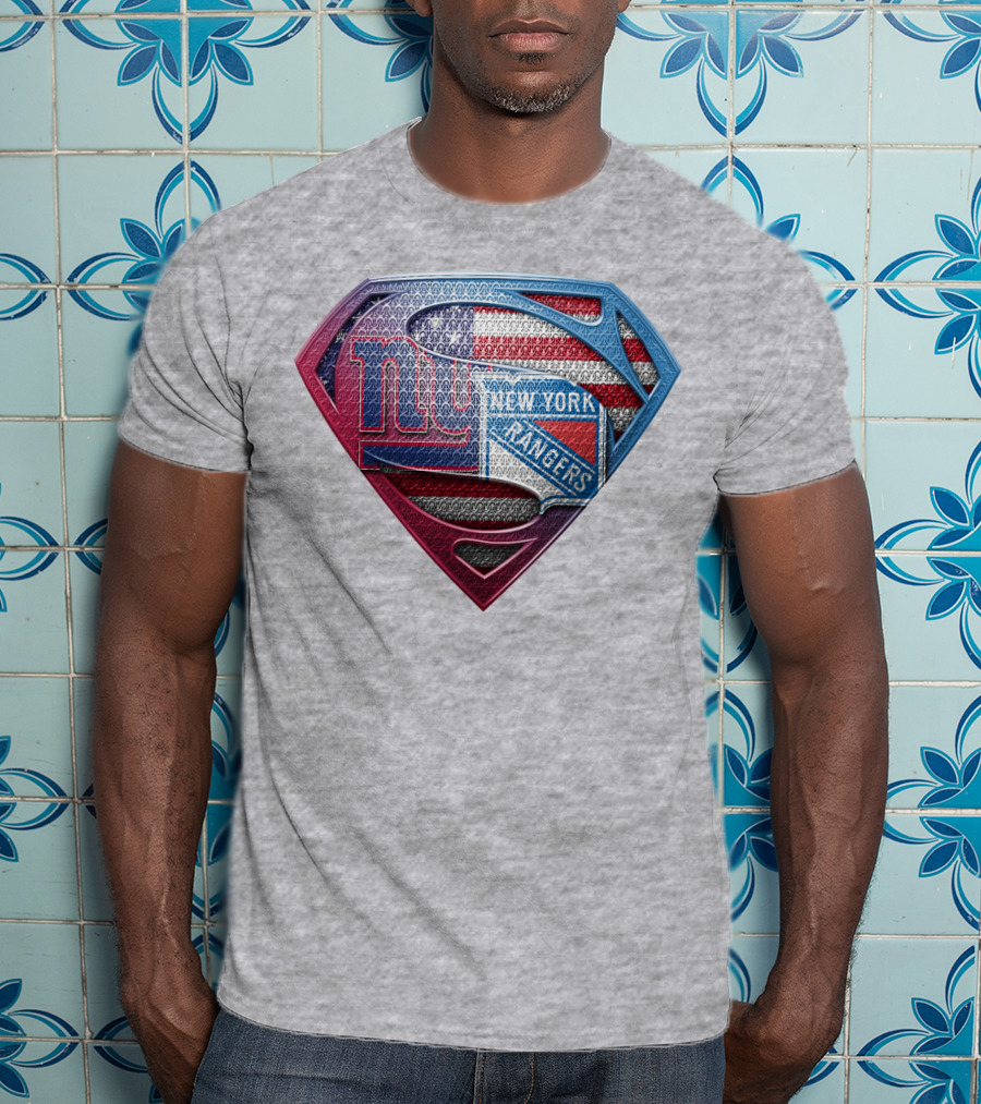 New York Giants Rangers American Flag Super T-Shirt