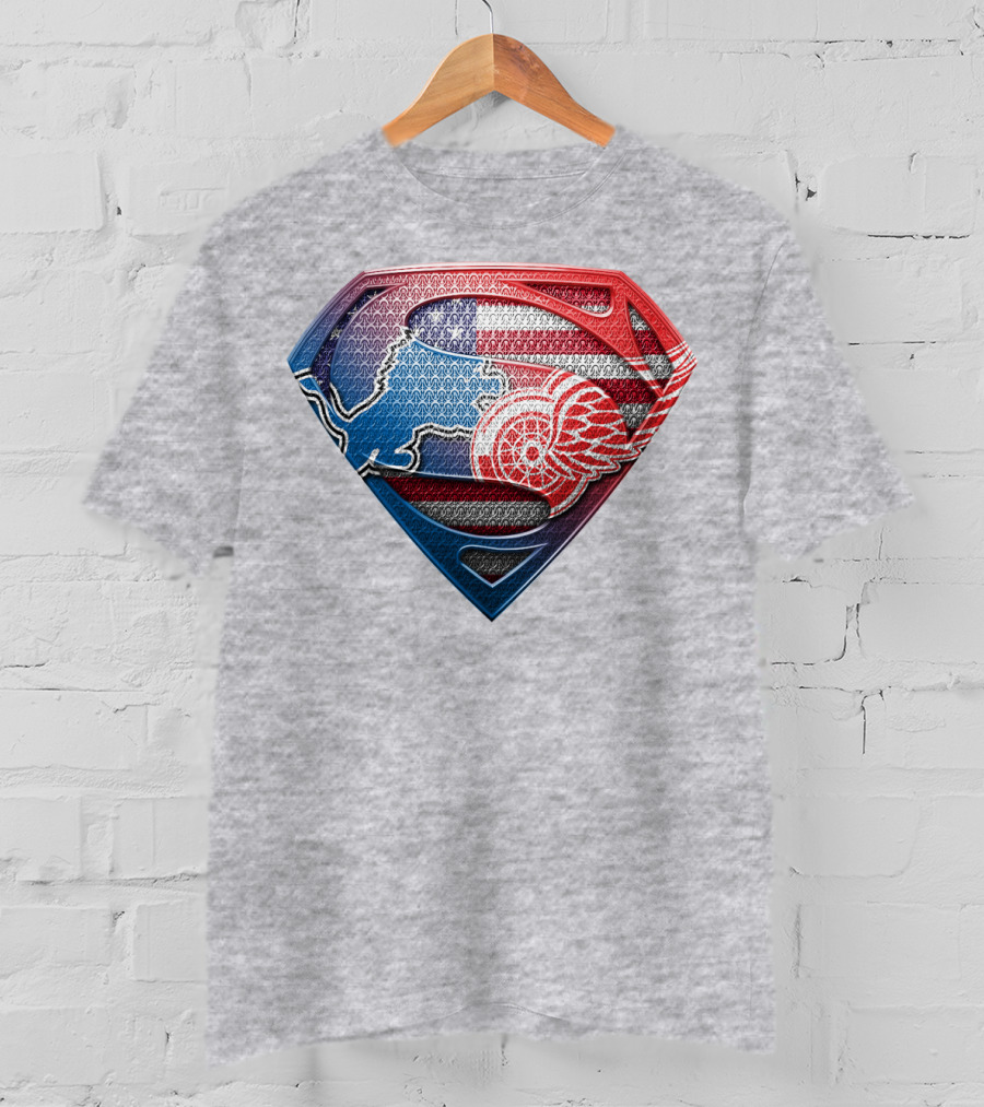 Superman Detroit Red Wings Logo Shield 074 T-Shirt