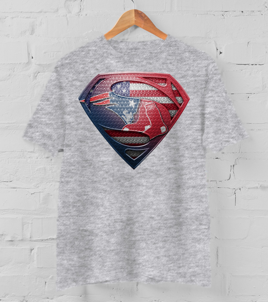 Superman Red Sox American Flag Tribute T-Shirt